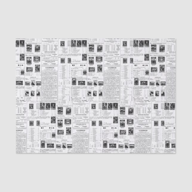 Papel De Seda Estampillas de rehenes antiguas (Anverso)