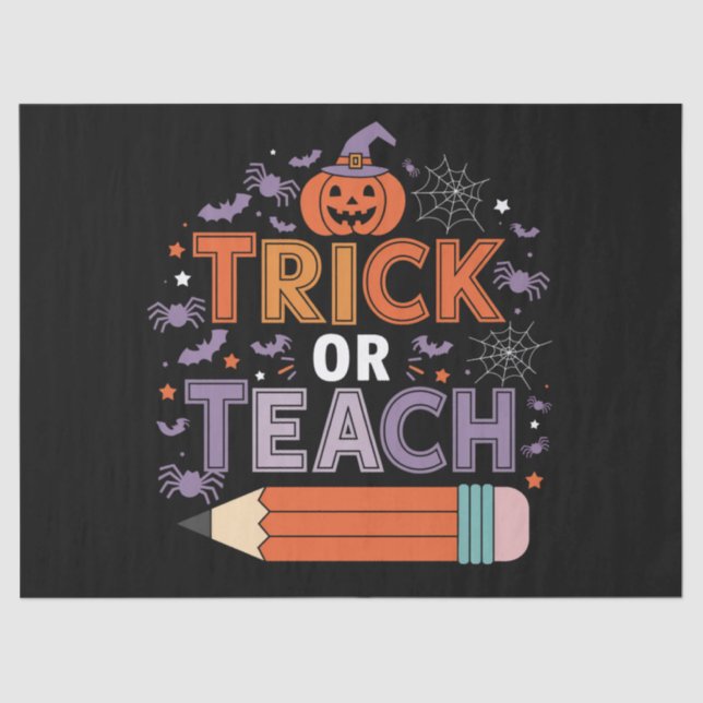 Papel De Seda Están comiendo perros, gatos y Mascotas Halloween (Anverso)