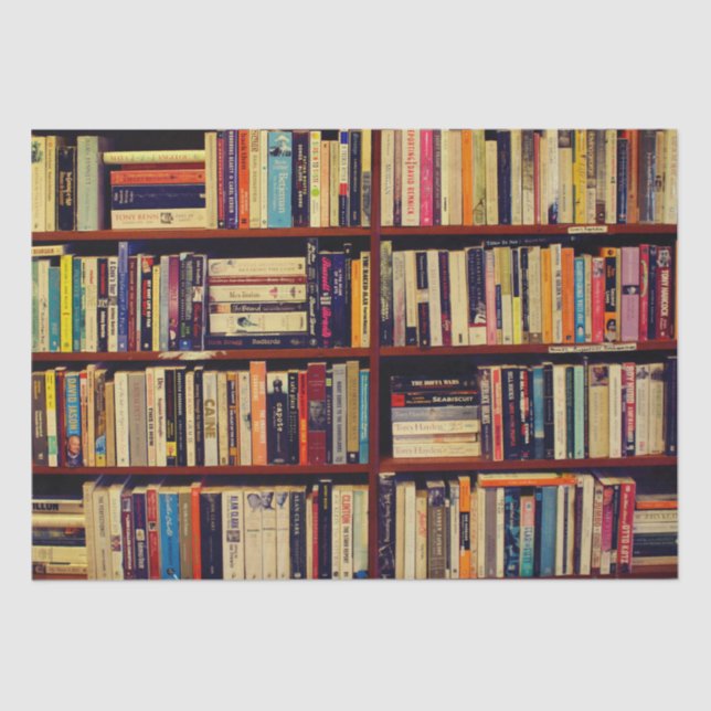 Papel De Seda Estantes de bibliotecas (Anverso)