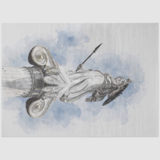 Papel De Seda Estatua clásica griega Athena (Anverso)