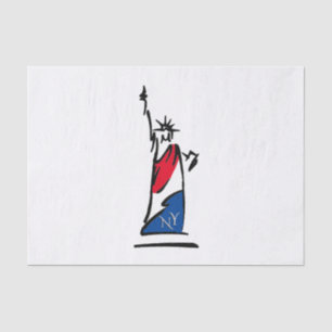 Papel De Seda Estatua de la Libertad Nueva y Blanco Rojo y Azul