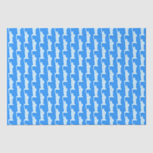 Papel De Seda Estatua del Patrón de Libertad Elegante Azul Nueva