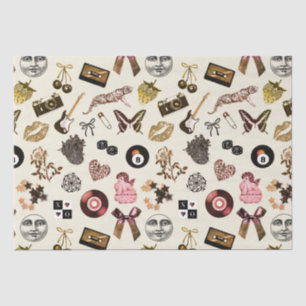 Papel De Seda Estética dorada marrón linda y femenina en beige