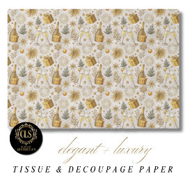 Papel De Seda Estética Lujosa Festiva de Año Nuevo Elegante
