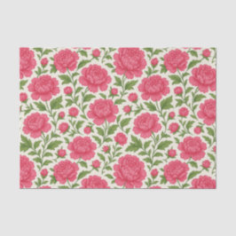 Papel De Seda Estéticas Peonías Rosadas Lujuriosas Florales