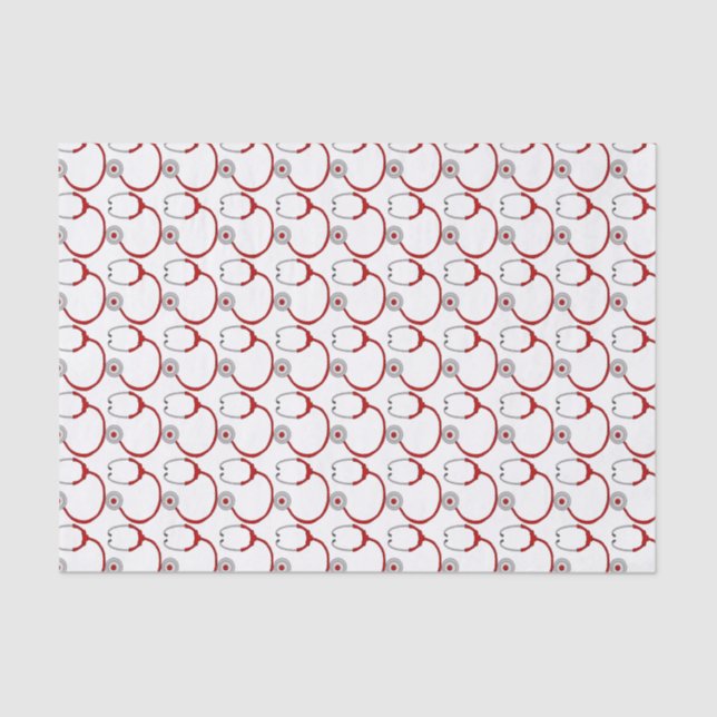 Papel De Seda Estetoscopio-Enfermera roja (Anverso)