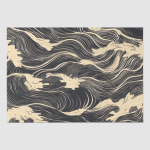 Papel De Seda Estilo costero del patrón de onda