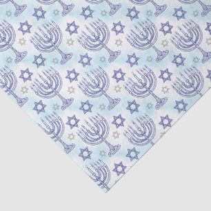 Papel De Seda Estilo de arte doodle de Menorah de Hanukkah Estre