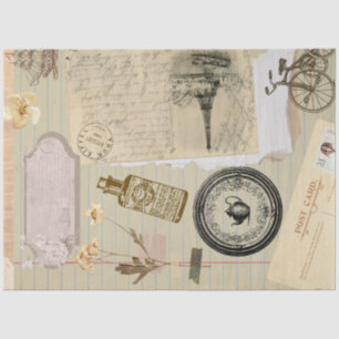 Papel De Seda Estilo de diario vintage floral romántico