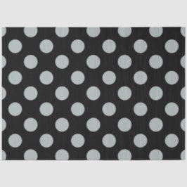 Papel De Seda Estilo de Halloween | Puntos gigantes gris y negro