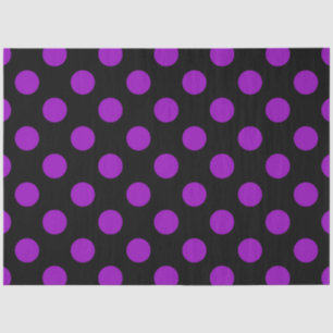 Papel De Seda Estilo de Halloween Púrpura puntos en negro