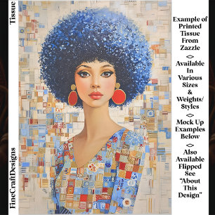 Papel De Seda Estilo de peinado afro inspirado en la década de 1