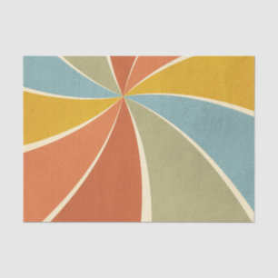 Papel De Seda Estilo de pintura mezclada remolino Hippie Retro P