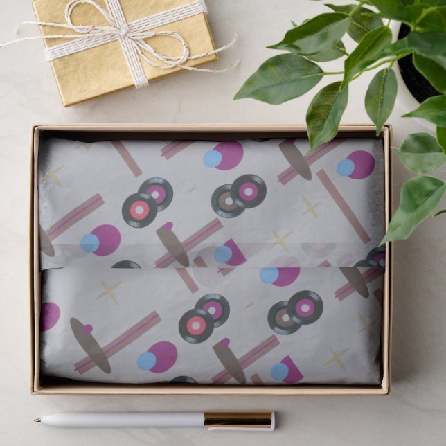 Papel De Seda Estilo de registros retro 1 (Regalo )