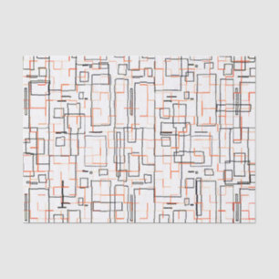 Papel De Seda Estilo Patrón Naranja Negro