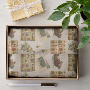 Papel De Seda Estilo Retro Vintage Navidad