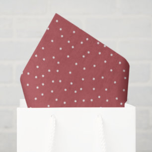 Papel De Seda Estilo rojo con patrón de puntos blancos "de lunar