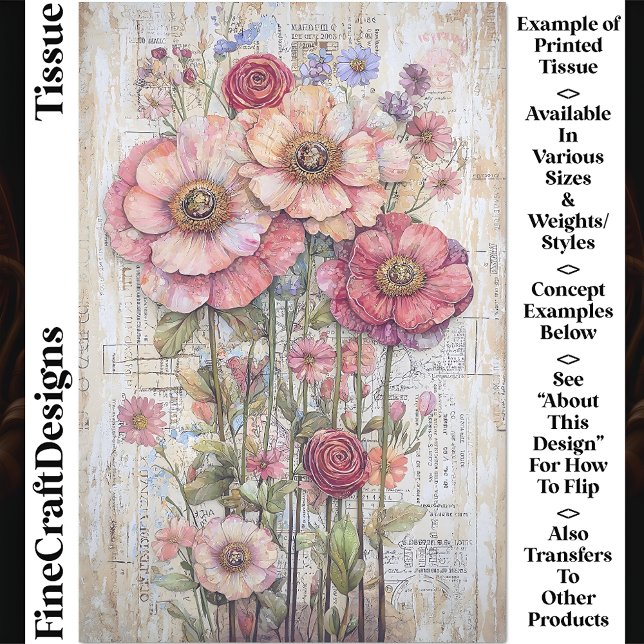 Papel De Seda Estilo Shabby Chic Floral Pastel Collage CS5 Decou (Subido por el creador)