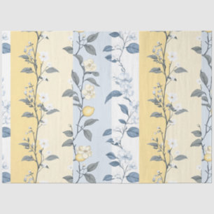 Papel De Seda Estilo Shabby Chic Limón Serie Floral Diseño #9