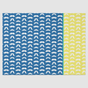 Papel De Seda Estilos de bigote de diseño amarillo azul
