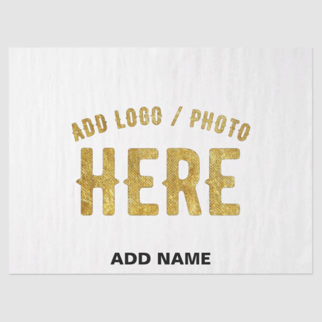 PAPEL DE SEDA ESTILOSO MODERNO PERSONALIZABLE BLANCO VERIFICADO  (Anverso)