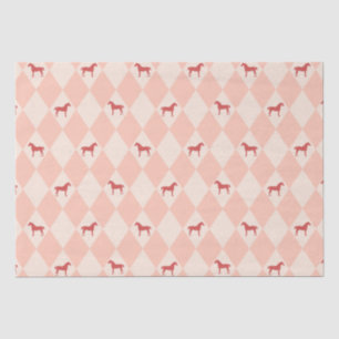 Papel De Seda Estiloso patrón de caballo Harleqiun rosado