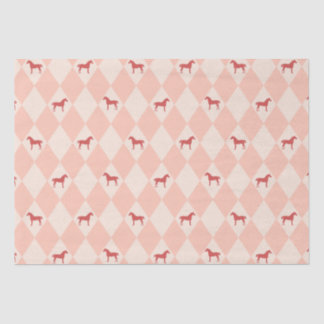 Papel De Seda Estiloso patrón de caballo Harleqiun rosado