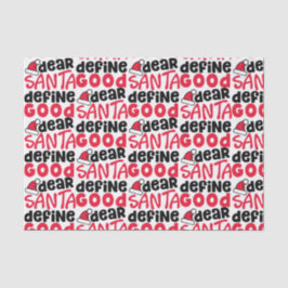 Papel De Seda Estimado Santa Define buenos Navidades graciosos