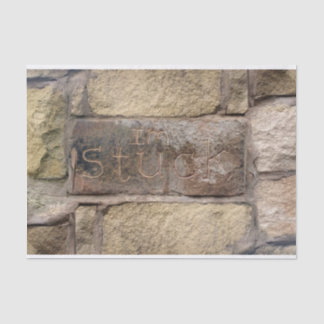 Papel De Seda "Estoy atascado" otro ladrillo en la pared