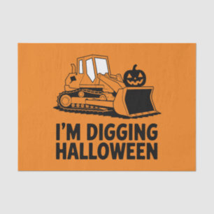 Papel De Seda Estoy cavando niños de Halloween de la calabaza de