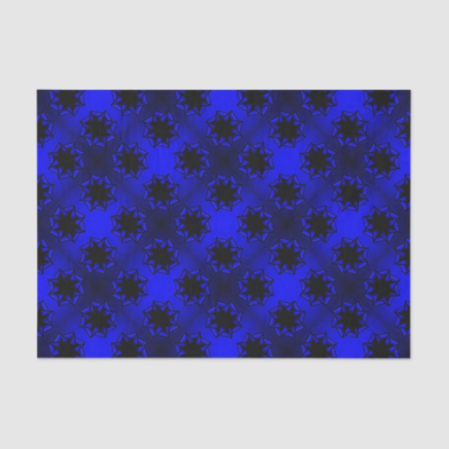 Papel De Seda Estrella azul gradiente azul (Anverso)