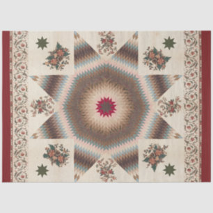 Papel De Seda Estrella de Bethlehem Quilt Vintage 1835 Cottageco