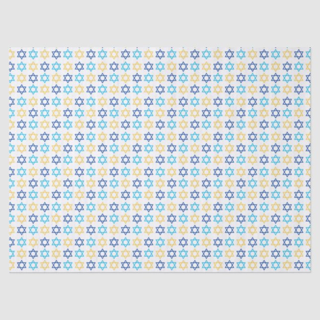 Papel De Seda Estrella de David de Hanukkah (Anverso)