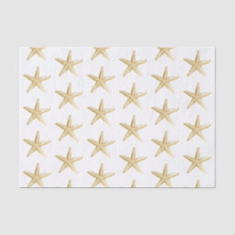 Papel De Seda Estrella de Mar Dorada Tema Costero