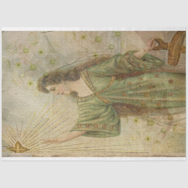 Papel De Seda Estrella de Navidades de Angel Greeting (Anverso)