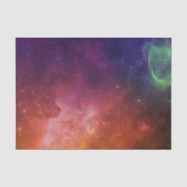 Papel De Seda Estrella de nebulosa del universo azul espacial ac
