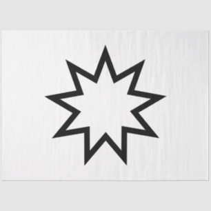 Papel De Seda Estrella de nueve puntas (símbolo de la fe bahaí)