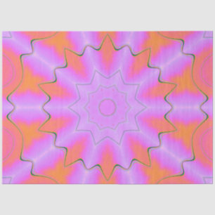 Papel De Seda Estrella En Morado Y Naranja