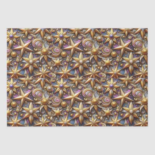 Papel De Seda ~ Estrella Navidades envolviendo ~ (Anverso)