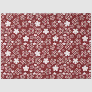 Papel De Seda Estrella roja y blanca y patrón de invierno con co