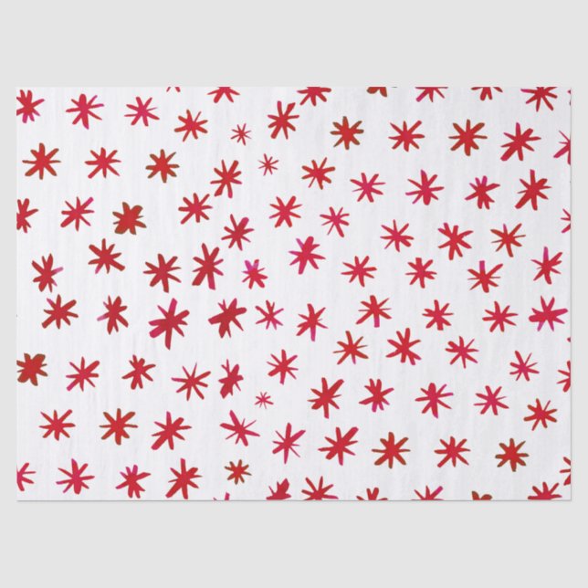 Papel De Seda Estrellas acuáticas - rojo (Anverso)