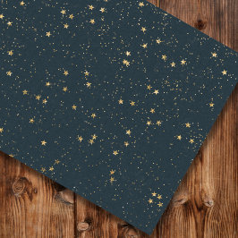 Papel De Seda Estrellas azul y oro de la marina | NAVIDADES