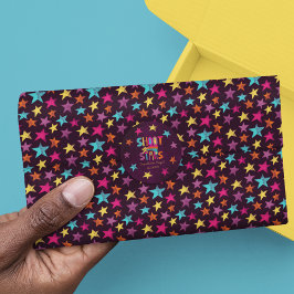 Papel De Seda Estrellas coloridas sobre la morada oscura