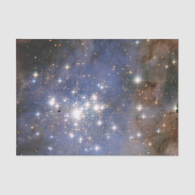 Papel De Seda Estrellas de diamantes en el espacio de burbujas d (Anverso)