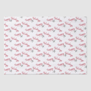 Papel De Seda Estrellas de diamantes Felices Fiestas