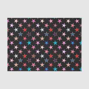 Papel De Seda Estrellas de guiño moderno, colores de joyas en ne