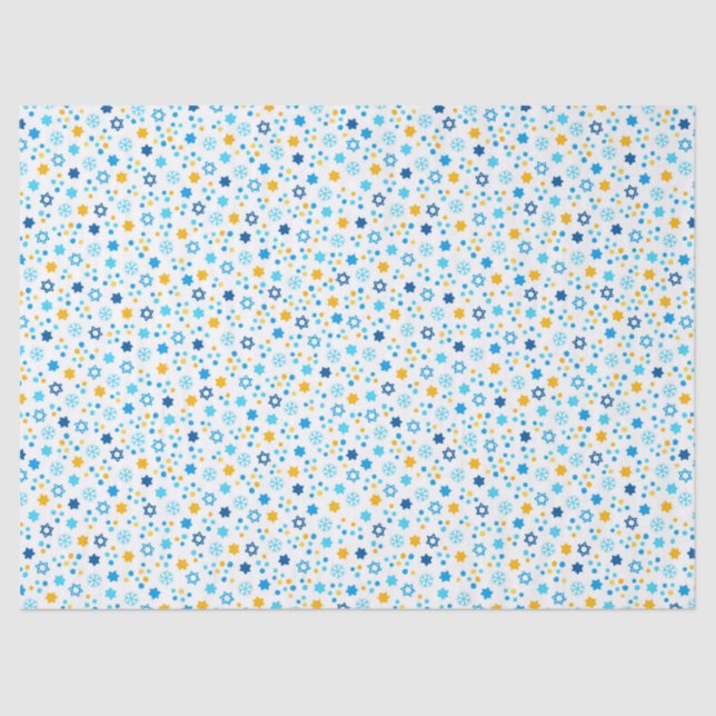 Papel De Seda Estrellas de Hanukkah (Anverso)