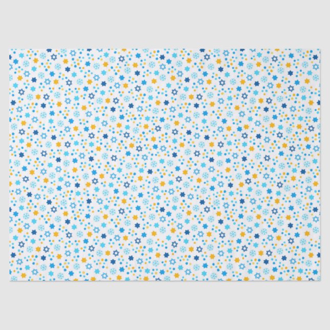 Papel De Seda Estrellas de Janucá (Anverso)