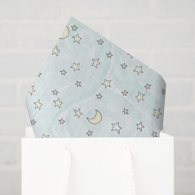 Papel De Seda Estrellas de menta y lunas rápidas (Bolsa de regalo)