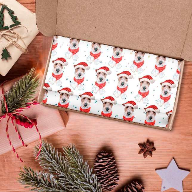 Papel De Seda Estrellas de Navidades de raza de perro de Fox Ter (Subido por el creador)
